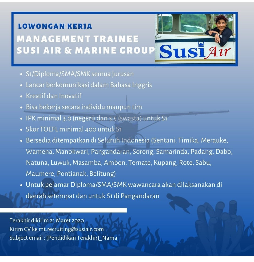 Mantan Menteri Susi Pudjiastuti: Mari Bergabung Bersama Susi Air & Marine Group