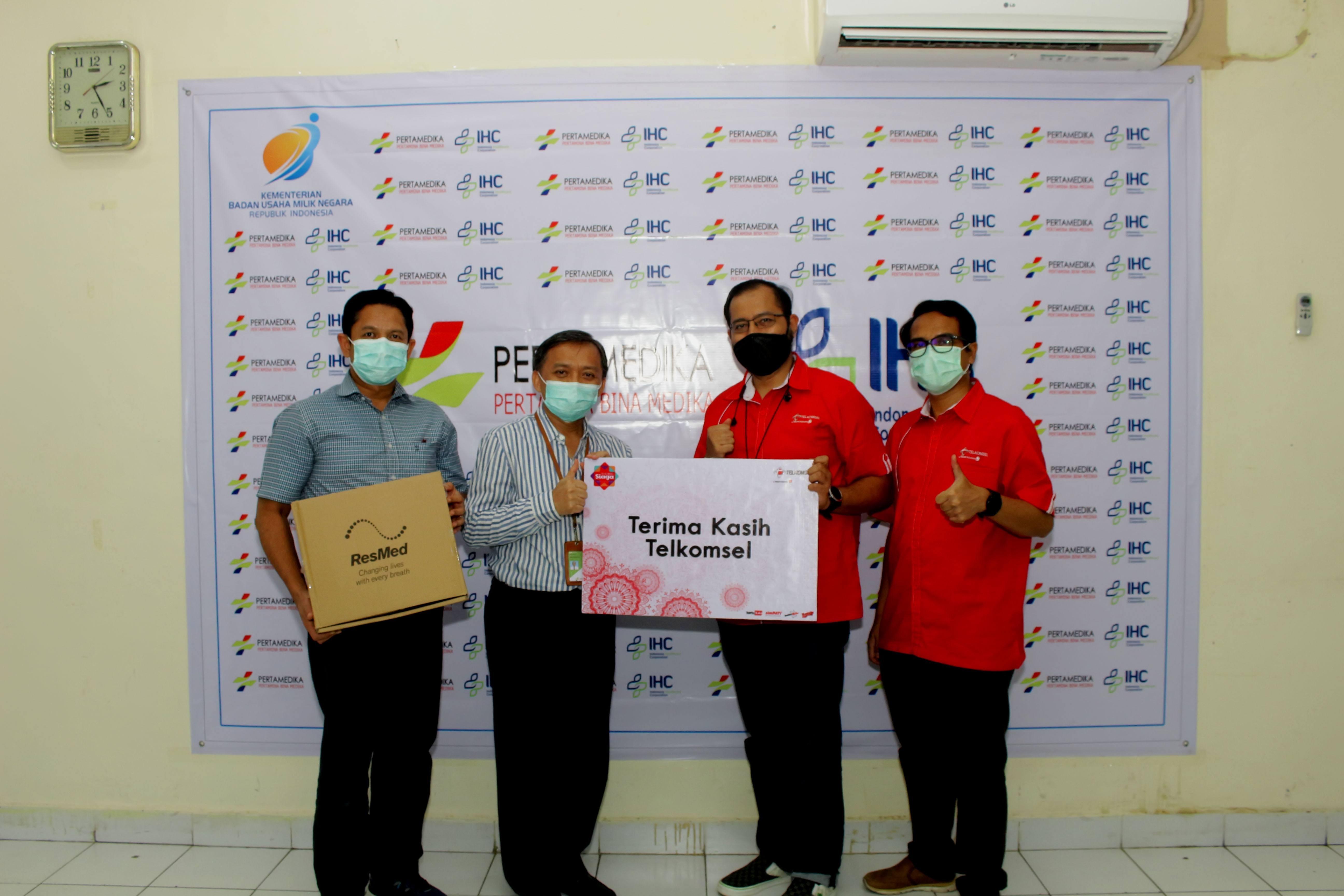 #TerusBergerakMaju Bersama Indonesia, Telkomsel Serahkan Bantuan Ventilator Kepada Rumah Sakit Pertamina Dumai