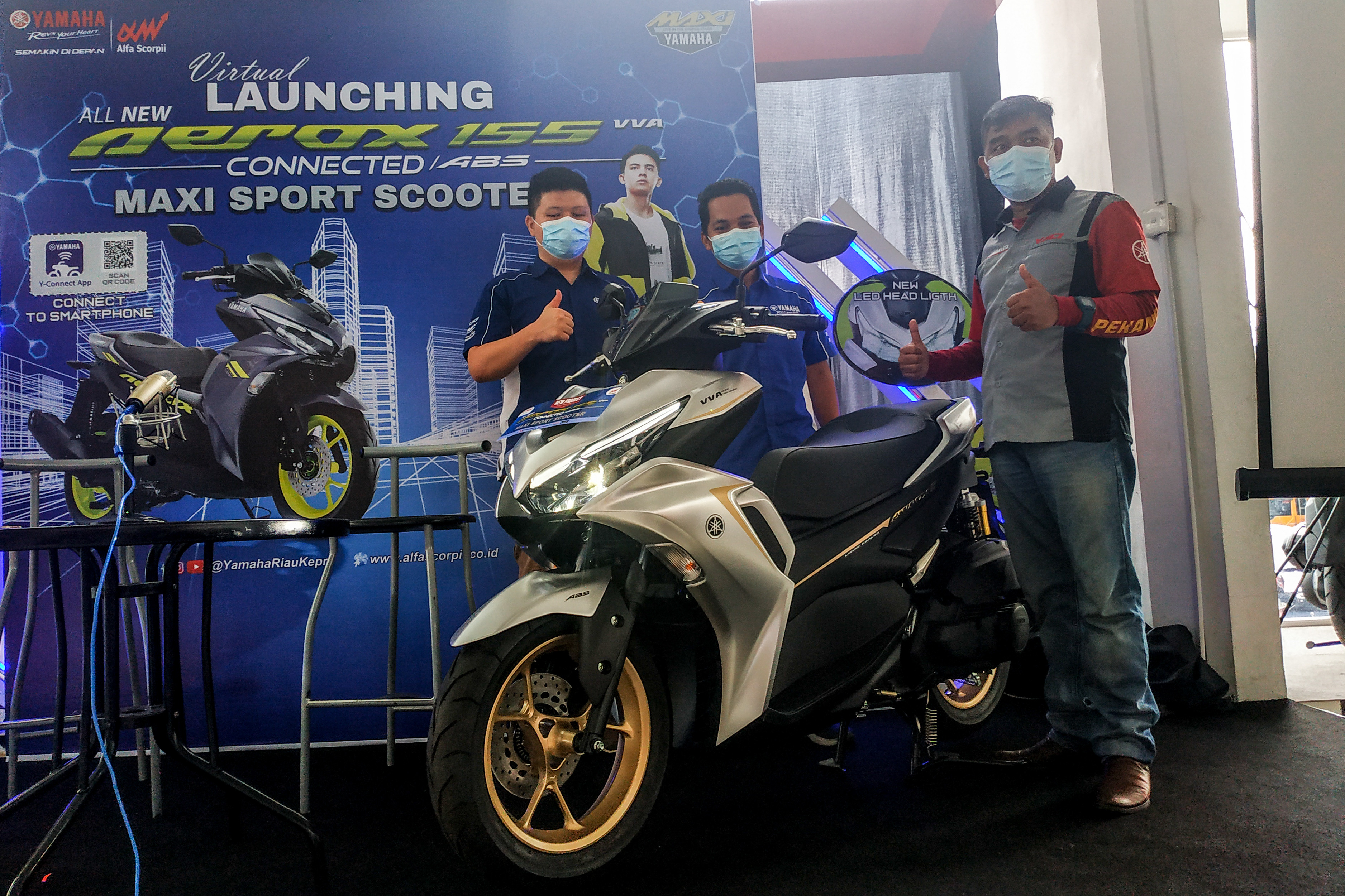 Yamaha All New Aerox 155 Connected Resmi Diluncurkan di Riau, Generasi Baru yang Dibekali Fitur Y-Connect