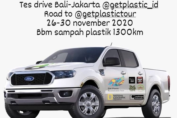 Ford Ranger Jelajahi Bali-Jakarta dengan Solar dari Sampah Plastik
