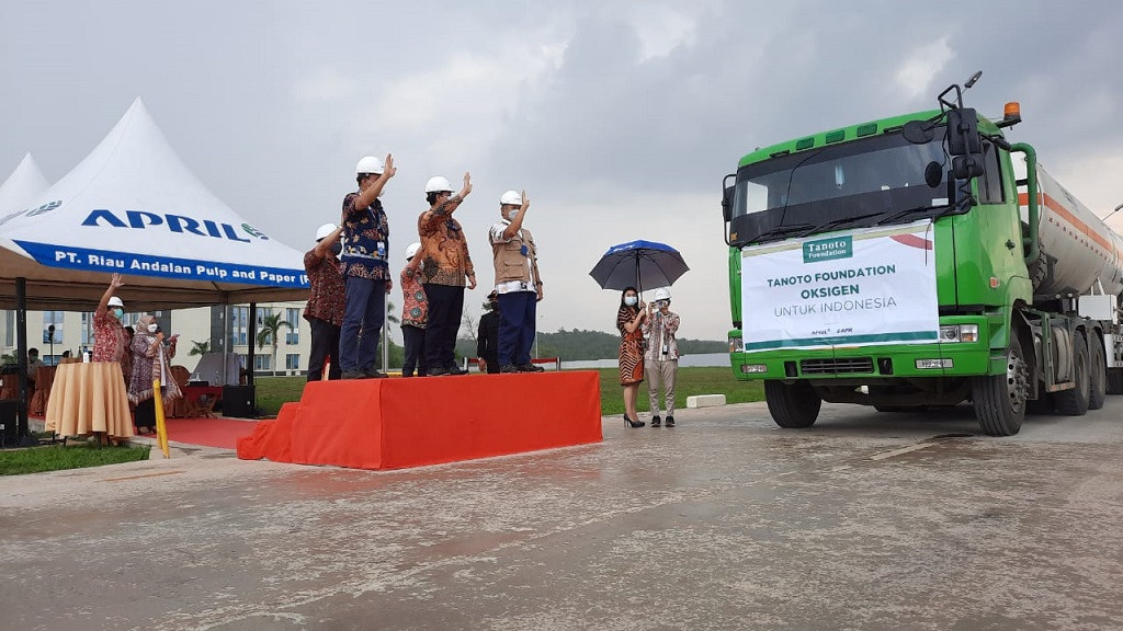Tanoto Foundation Donasikan 500 Ton Oksigen Produksi PT Riau Andalan Pulp and Paper bagi Pasien Covid-19