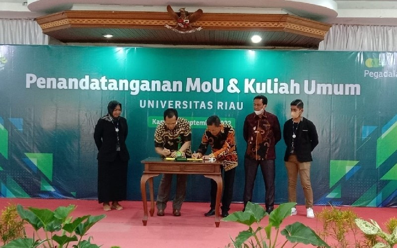 Jadi Duta Pegadaian, Mahasiswa Universitas Riau Cegah Investasi Bodong